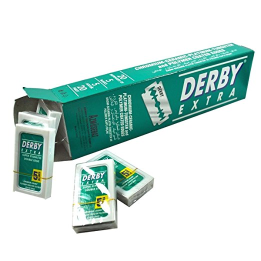 Derby : DBYE1* ใบมีดโกน Extra Double Edge Razor Blades, 100 Count