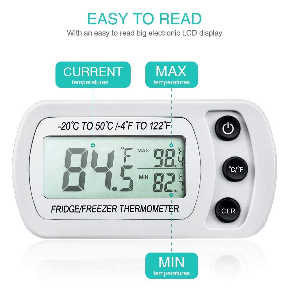 ORIA ORIOUSWA4W* ที่วัดอุณหภูมิ Digital Refrigerator Thermometer