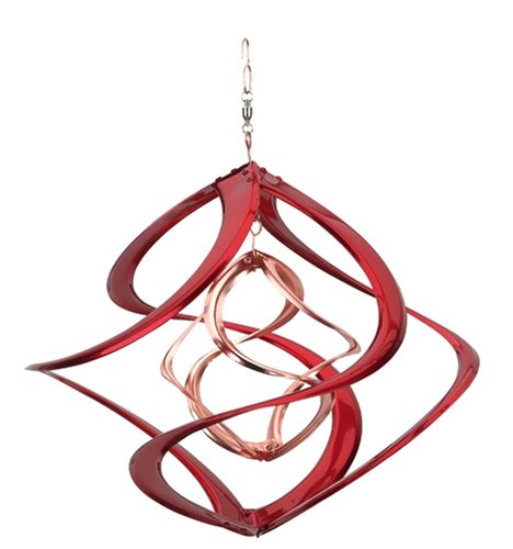 Red Carpet Studios Windspiel Double Cosmix Helix Rot Herz – 104 Cm, Mit S-Haken