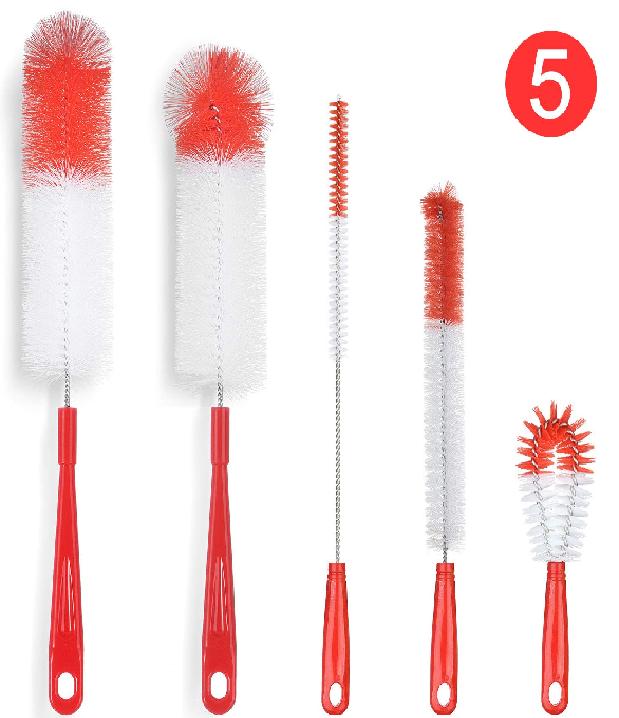ALINK : ALKAL05BBRD* ชุดแปรงทำความสะอาด 5-Pack Red Bottle Brush Cleaner Set