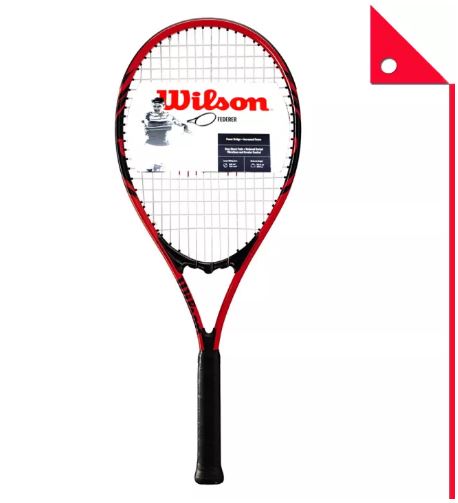 Wilson : WLSWRT30480 ไม้เทนนิส Wilson Federer Adult Tennis Racket Red  Black