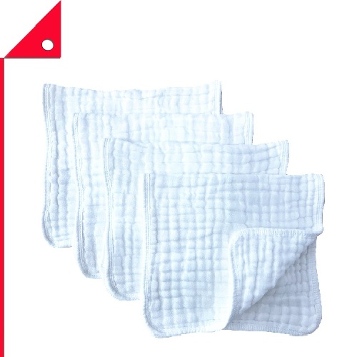 Synrroe SYR AMZ001* ผ้ารองไหล่ Muslin Burp Cloths 4pk. 20 Inch.