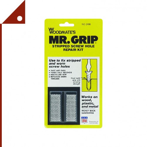 Woodmate : WDM2498* ชุดซ่อมรูหลวม Mr. Grip Screw Hole Repair Kit, Stainless Steel