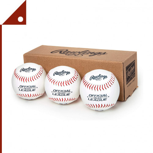 Rawlings : RWLOLB3BBOX3* ลูกเบสบอล Official League Recreational Use Baseballs, Box of 3, White