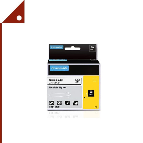 Aonomi : ANM18489* เทปพิมพ์อักษร Compatible Labels Tape (3/4 Inch. Black on White)