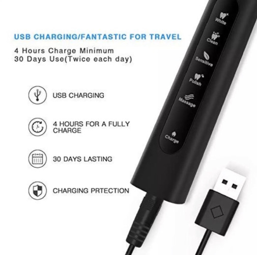 Fairywill : FRWFW507* ชุดแปรงไฟฟ้า Sonic Electric Toothbrush 3