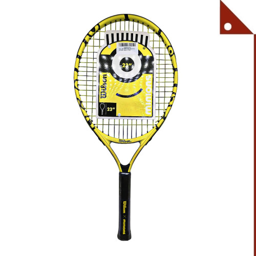 Wilson : WLSWR069120U* ไม้เทนนิสสำหรับเด็ก Minions 23 Inch Junior Tennis Racquet, Yellow