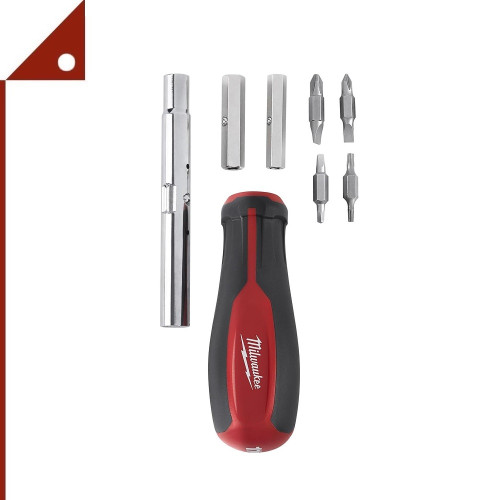 Milwaukee : MWK48-22-2761* ไขควงสลับหัว 11-in-1 Multi-Tip Combination Screwdriver with Square Drive 