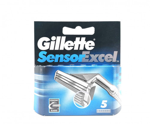 Gillette : GILSE-5* ใบมีดโกนหนวด Sensor Excel Cartridges for Men 5 Count 1