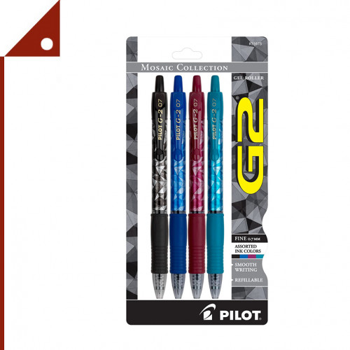 PILOT : PLT31675* ปากกาลูกลื่น G2 Mosaic Collection Refillable & Retractable Rolling Ball Gel Pens 4