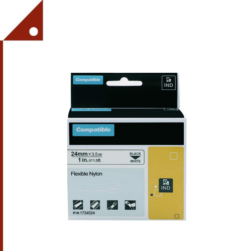 Aonomi : ANM1734524* เทปพิมพ์อักษร Compatible Labels Tape (1 Inch. Black on White)