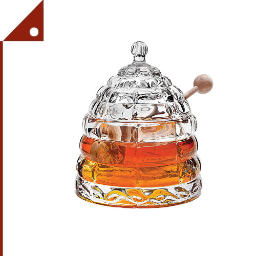 Studio Silversmith : SSS15706* โถน้ำผึ้งพร้อมช้อนตัก Crystal Honey Jar, Beehive Honey Dish
