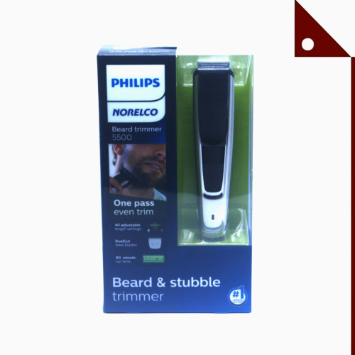 Philips : PILBT5511-49* เครื่องโกนหนวดและเล็มขน Norelco Beard Trimmer and Hair Clipper Series 5500