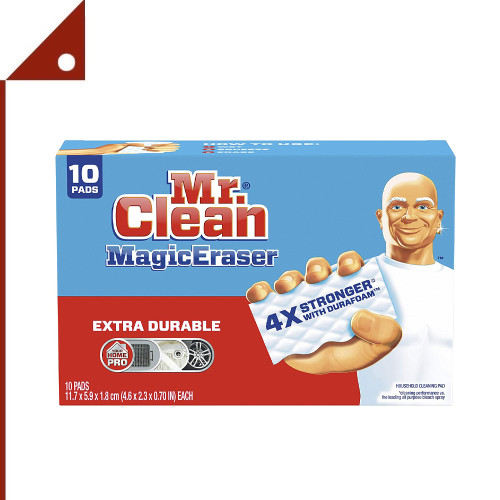 Mr. Clean : MCL52412* แผ่นโฟมทำความสะอาด Magic Eraser Original Cleaning Pads with Durafoam, 6 Count
