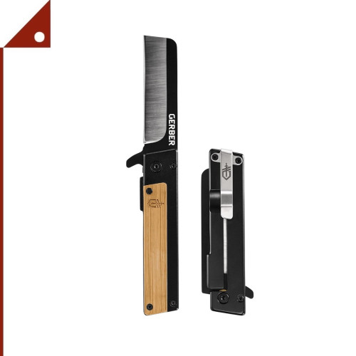 Gerber : GBR31-003731* มีดพับแค้มป์ปิ้งแบบพกพา Gear Quadrant Clip Folding Knife, Bamboo