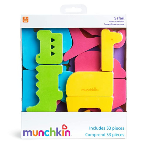 Munchkin : MNK17406 ของเล่นในน้ำจิ๊กซอว์โฟม Safari Foam Puzzle Set
