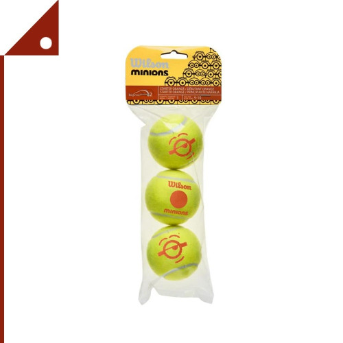 Wilson : WLSWR8202601001* ลูกเทนนิสสำหรับเด็ก Minions Youth Tennis Balls 3pk. - Stage 2