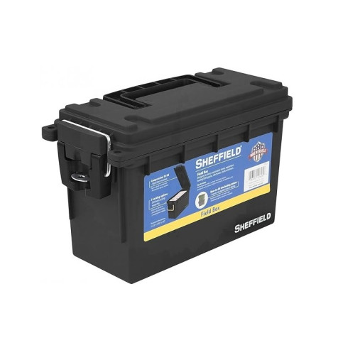 Sheffield : SFD12629* กล่องเก็บกระสุนปืน Field Box Pistol Ammo Storage Box, Black 1