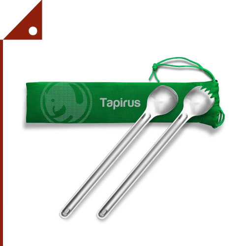 Tapirus : TPITLSAS2* ช้อนส้อมสนามสำหรับพกพา Long Handle Spoon and Spork Set