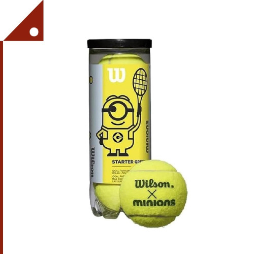Wilson : WLSWR8202501001* ลูกเทนนิสสำหรับเด็ก Minions Youth Tennis Balls 3pk. - Stage 1