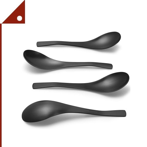 HIWARE : HIWBLSS-4* ช้อนสั้นตักอาหาร Matte Black Thick Heavy-Weight ...
