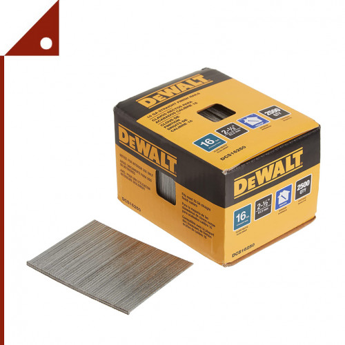 DEWALT : DWTDCS16250* ตะปูลม Finish Nails, 2-1/2-Inch, 16GA, 2500-Pack