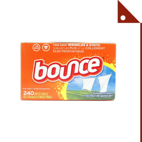 Bounce : BOU0001* แผ่นหอมปรับผ้านุ่ม Fresh Dryer Sheet, Outdoor Fresh 240 Count 0