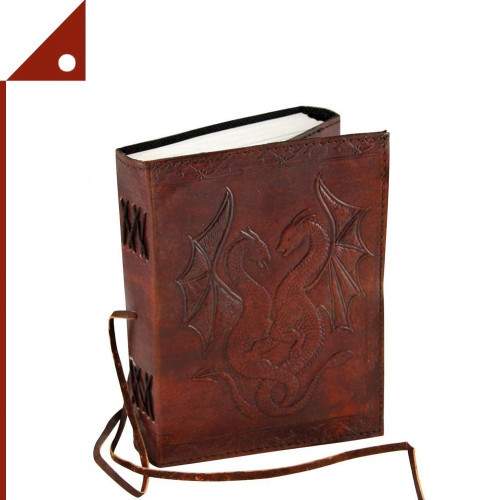 AzureGreen : AZGVC-190919001* สมุด DOUBLE DRAGON BOOK Handcrafted Leather, Brown