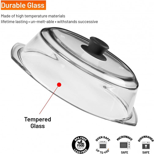 Bezrat BZTAMZ001* ฝาครอบอาหารสำหรับไมโครเวฟ Microwave Tall Glass