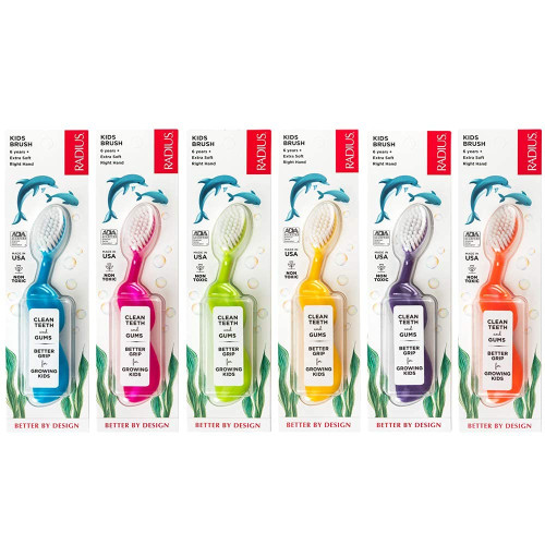 Radius : RDU010* แปรงสีฟันเด็ก Toothbrush, Kidz (6 yrs. +), Right Hand(Multicolor) 2