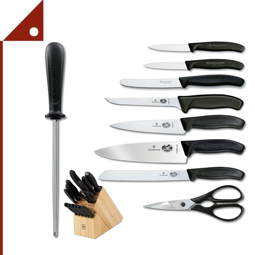 Victorinox : VRN6.7603-X5* ชุดมีดสวิส Swiss Army Cutlery Swiss Classic Knife Block Set, 10-Piece