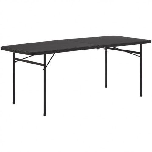 Mainstays : MTY20886* โต๊ะพับพลาสติก 6 Foot Bi-Fold Plastic Folding Table, Black 1