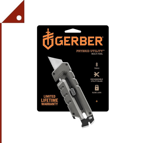 Gerber : GBR31-003745* มีดพับเอนกประสงค์ Gear Prybrid Utility Knife, Grey