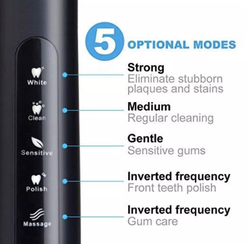 Fairywill : FRWFW507* ชุดแปรงไฟฟ้า Sonic Electric Toothbrush 2
