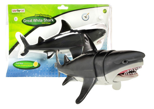 SAFARI LTD : SFR352240 โมเดลปลาฉลาม Jaw Snapping Great White Shark