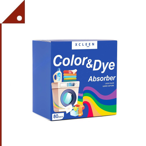 Xcleen : XCN03775* แผ่นดูดซับสีสำหรับการซักผ้า Color Absorber Laundry Sheets 80 Count