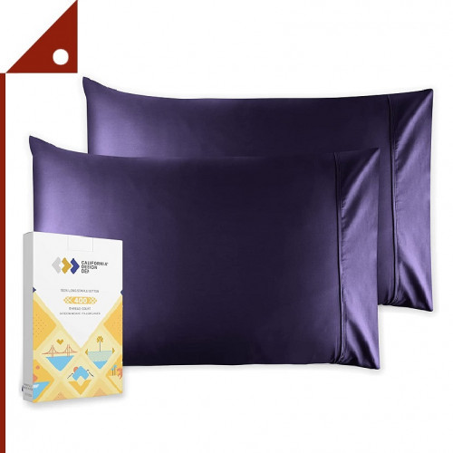 California Design Den : CDDSPL-PUR* ปลอกหมอน Pillow Covers Standard Size Set of 2, Purple