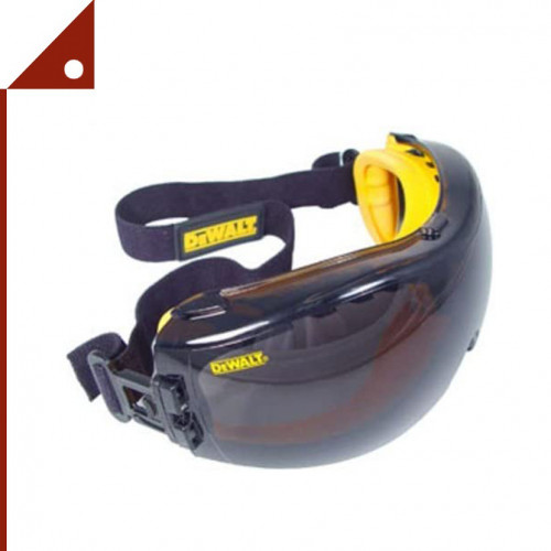 DEWALT : DWTDPG82-21C* แว่นตานิรภัย Concealer Smoke Anti-Fog Dual Mold Safety Goggle Smoke Lens