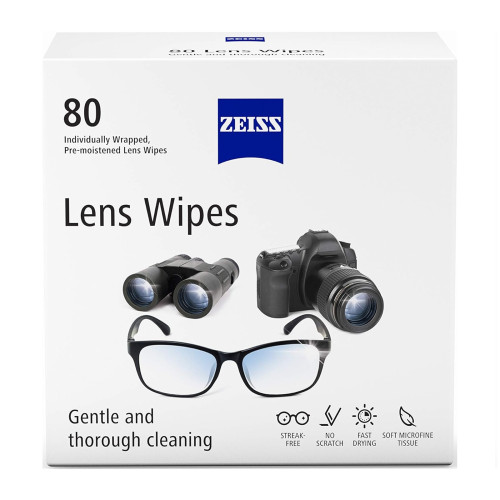 ZEISS : ZIS50251* แผ่นเช็ดทำความสะอาดเลนส์แบบเปียก Pre-Moistened Lens Cleaning Wipes, 80 Count 3
