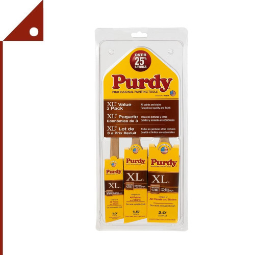 Purdy : PRD140853100* แปรงทาสี Paint Brush XL, 3-pk (1, 1.5, and 2 inch)