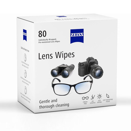 ZEISS : ZIS50251* แผ่นเช็ดทำความสะอาดเลนส์แบบเปียก Pre-Moistened Lens Cleaning Wipes, 80 Count 1
