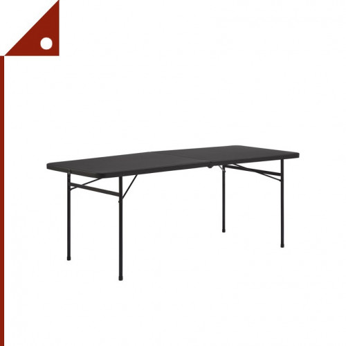 Mainstays : MTY20886* โต๊ะพับพลาสติก 6 Foot Bi-Fold Plastic Folding Table, Black