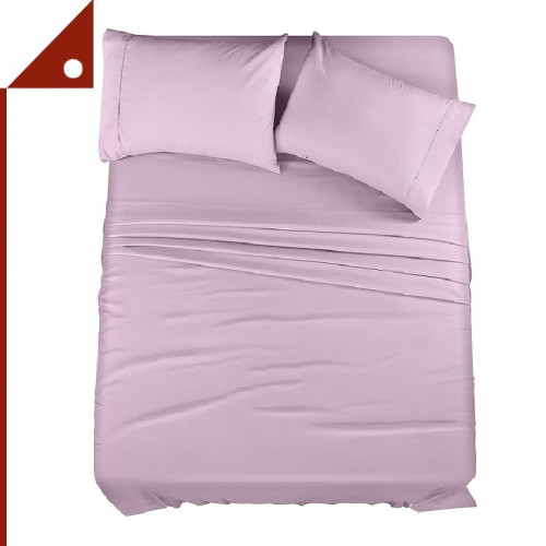 Utopia : UTPUB1786* Bedding King Bed Sheets Set - 4 Piece B, King Size, Lavender 