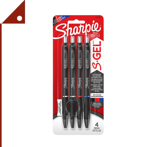 SHARPIE : SHP2096174* ปากกาเจล S-Gel Gel Pens 0.7mm Assorted Colors 4pk.