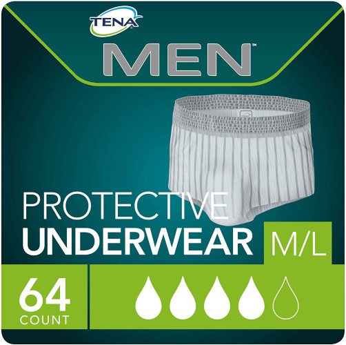 Tena : TNA81780* กางเกงผ้าอ้อมผู้ใหญ่ Incontinence Underwear Men M/L 64 Count 1