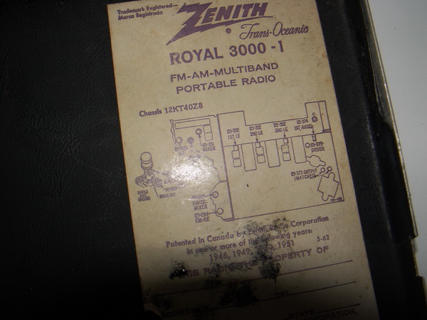 วิทยุ ZENITH ROYAL 3000-1 FM-AM-MULTIBAND Made in U.S.A. 9