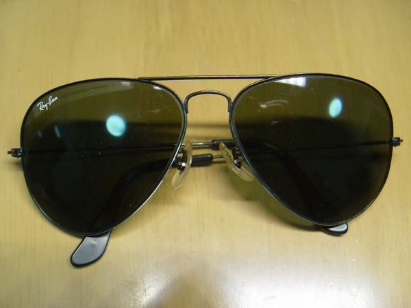 แว่น RayBan Aviator U.S.A. BL 58 มม. สิงห์ดำพร้อมเคสใส่แท้ สภาพสวยสุดๆเก่าเก็บ