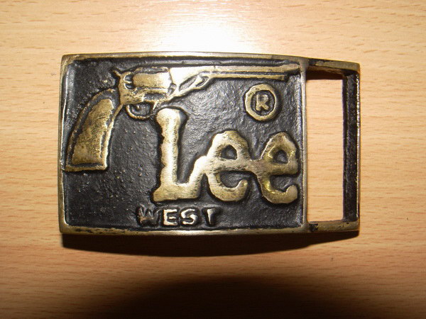 หัวเข็มขัด Lee ยุคคาวบอย Wild West ทำจากทองเหลืองแท้