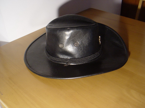หมวกคาวบอยสีดำหนังแท้ Size-Medium 2