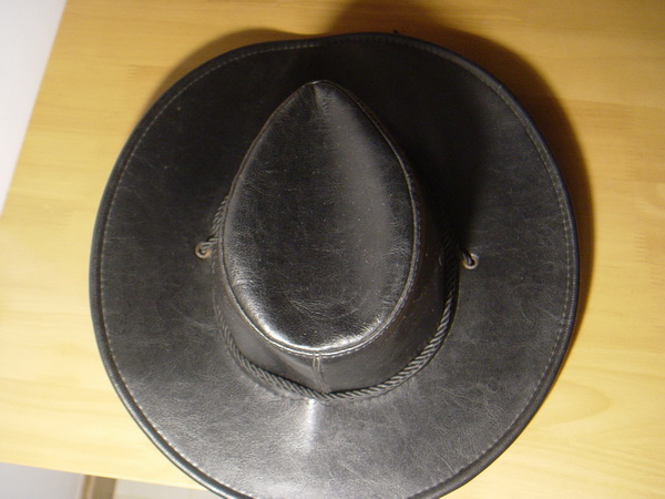 หมวกคาวบอยสีดำหนังแท้ Size-Medium 4